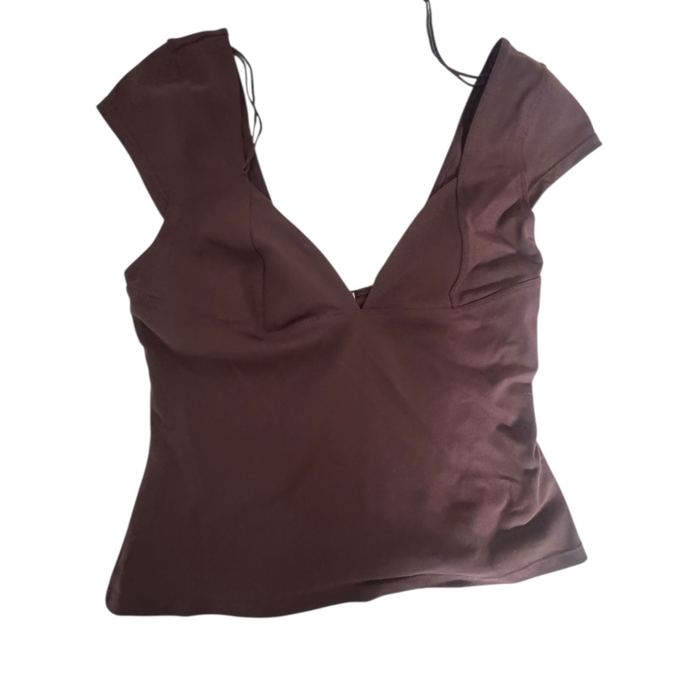 Free People Deep Brown Blouse